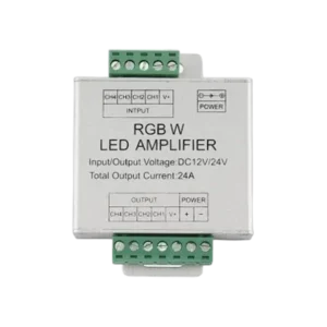 Amplificador RGB + Blanco Carcaza Metálica 12V/24V (288W)
