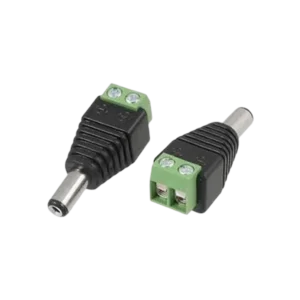 Ficha Plug Macho C/Bornera 5,5mm x 2,1mm